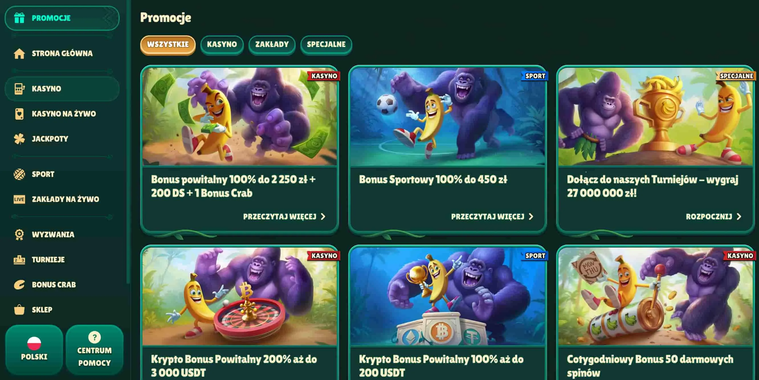 Graj w GoKong Kasyno &mdash; kompletna oferta rozrywki